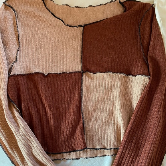 SHEIN Tops - Patch Work Crop Top